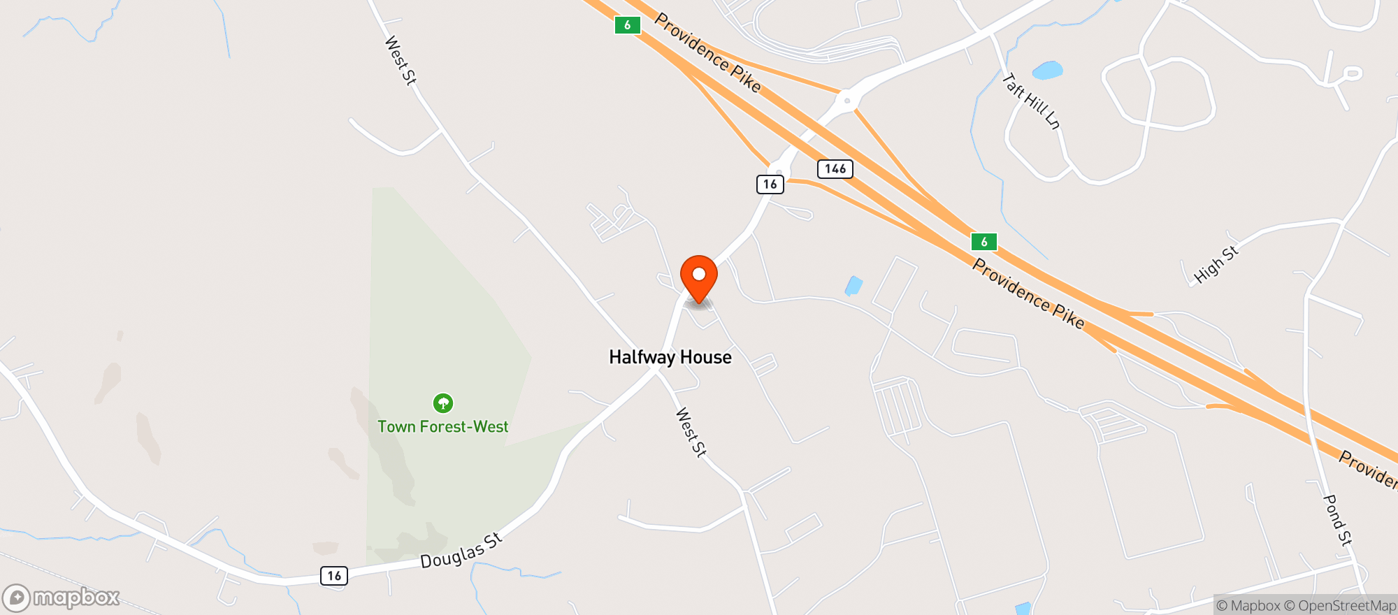 Map showing Caroline's Cannabis - Uxbridge