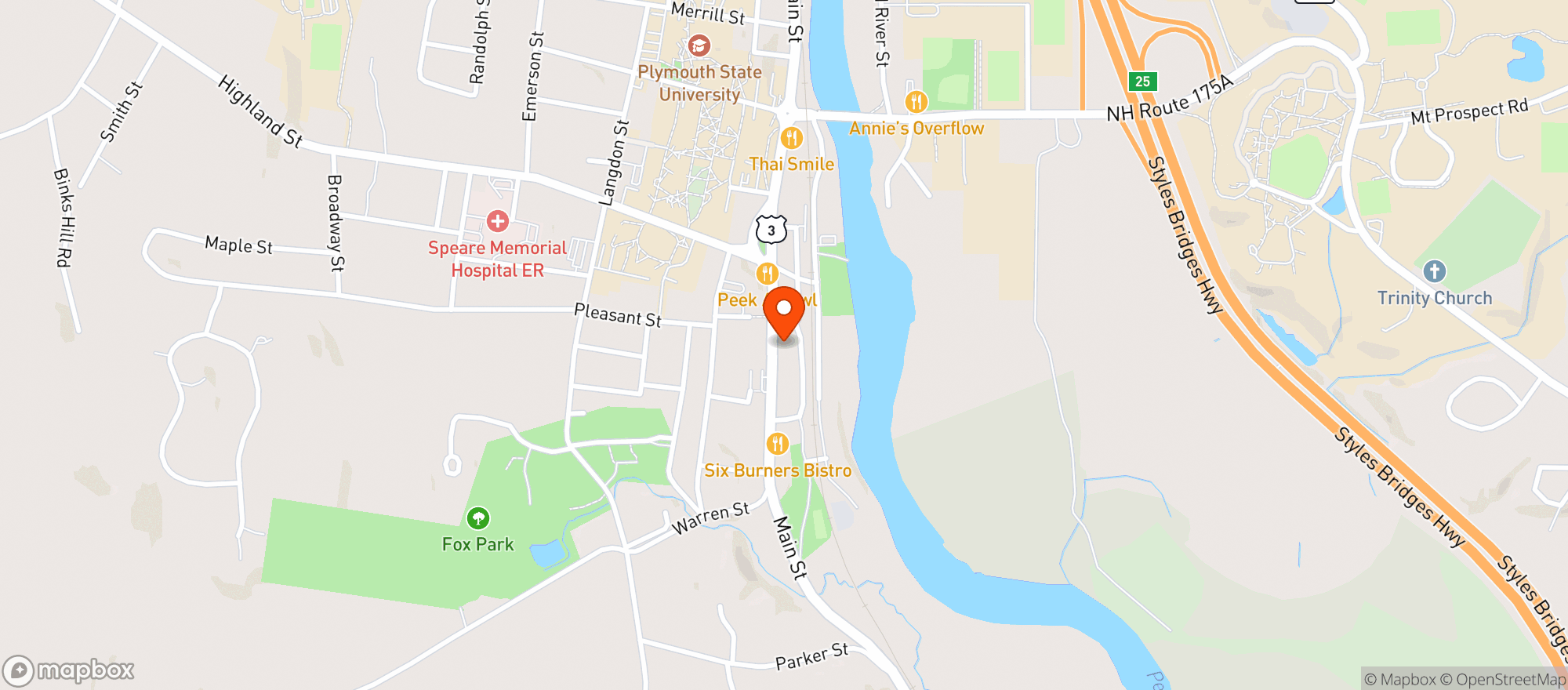 Map showing Flying Monkey