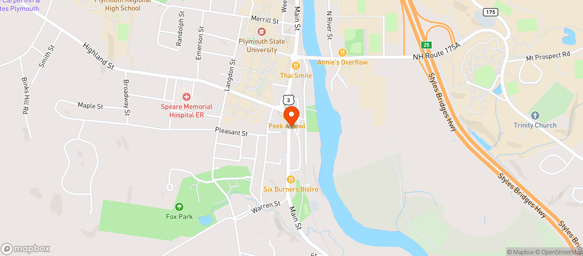 Map showing Lucky Dog Tavern & Grill