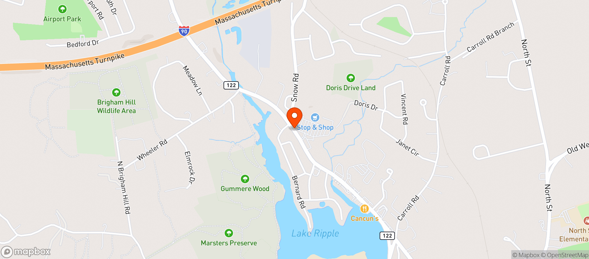 Map showing Stop & Shop - 0057 - Grafton