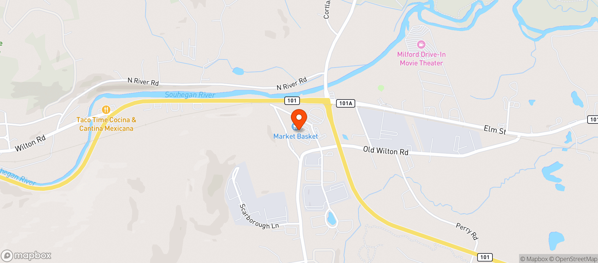 Map showing Market Basket