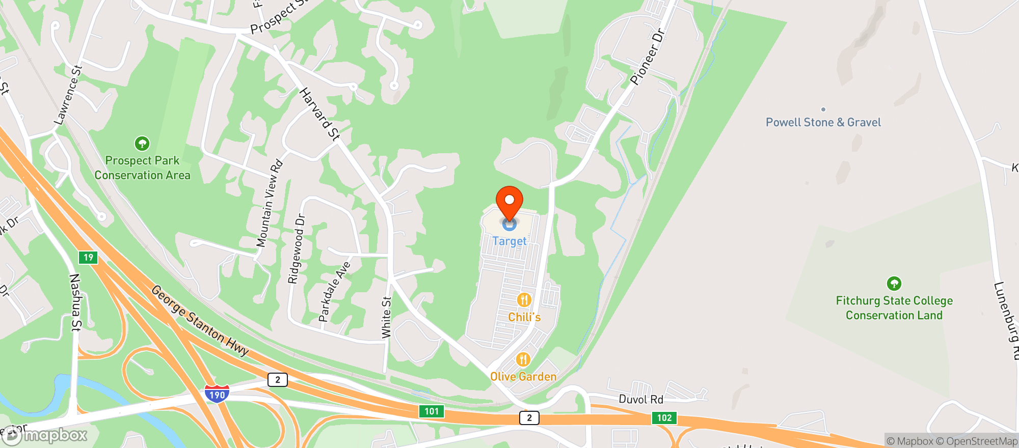 Map showing Target