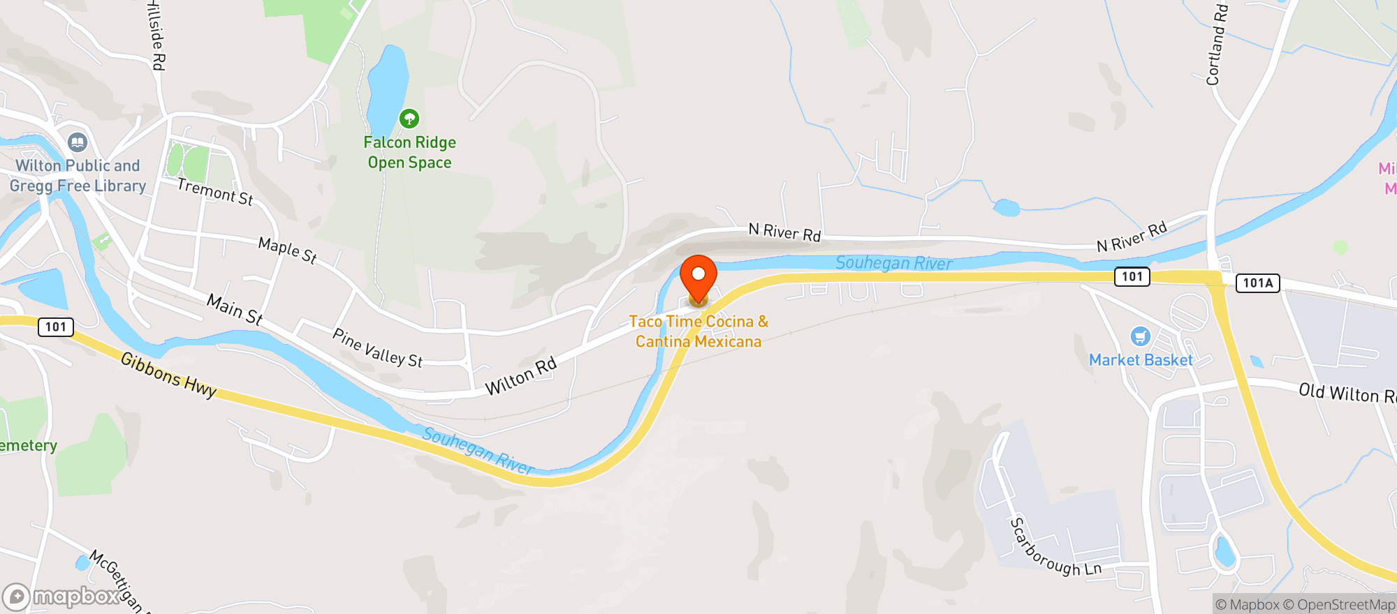 Map showing Taco Time Cocina & Cantina