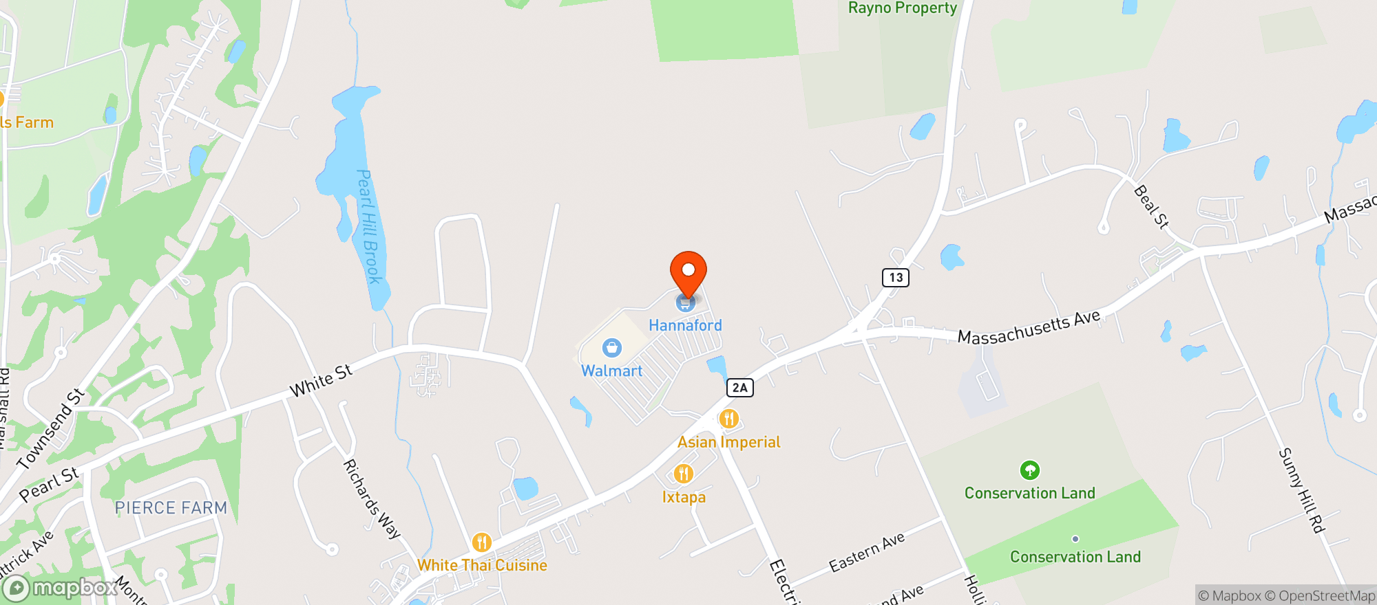 Map showing Hannaford Lunenburg