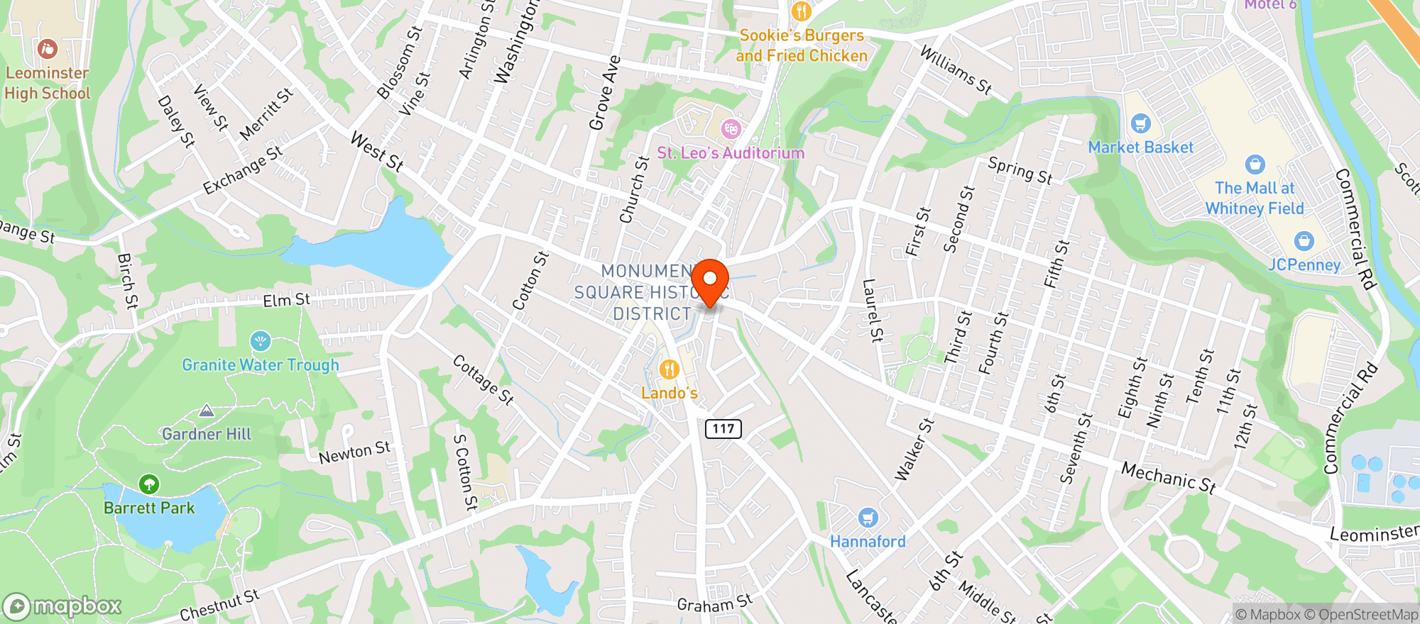 Map showing Bradys