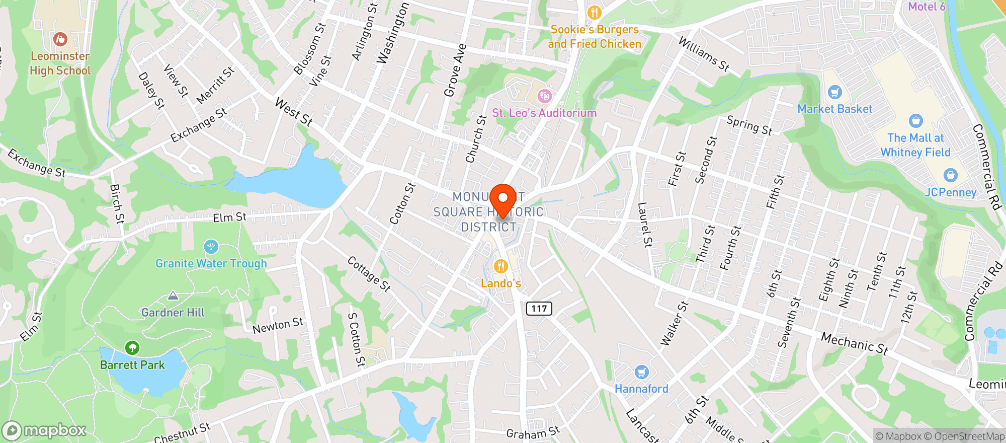 Map showing Benitos Grill
