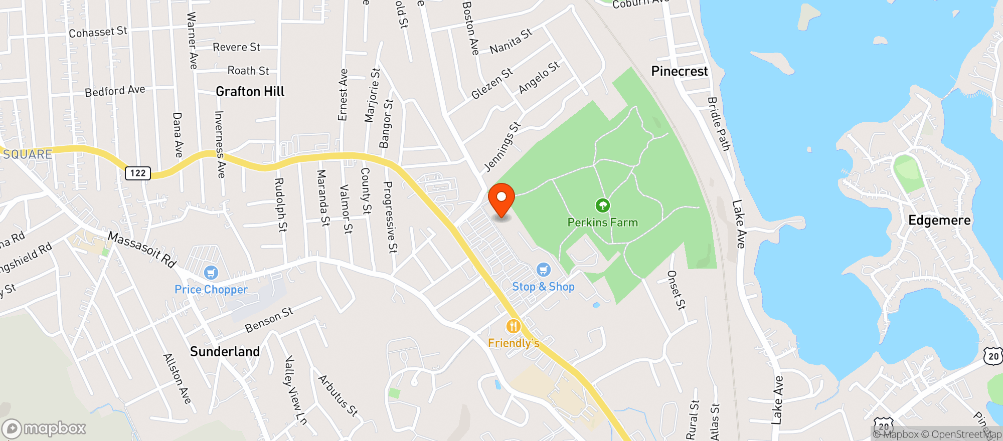 Map showing Stop & Shop