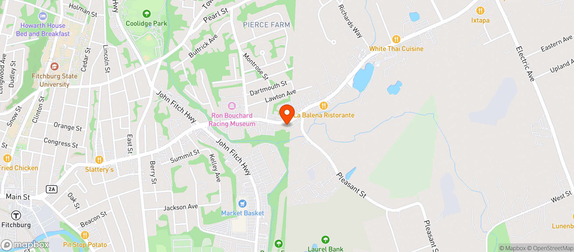 Map showing Local Roots - Fitchburg