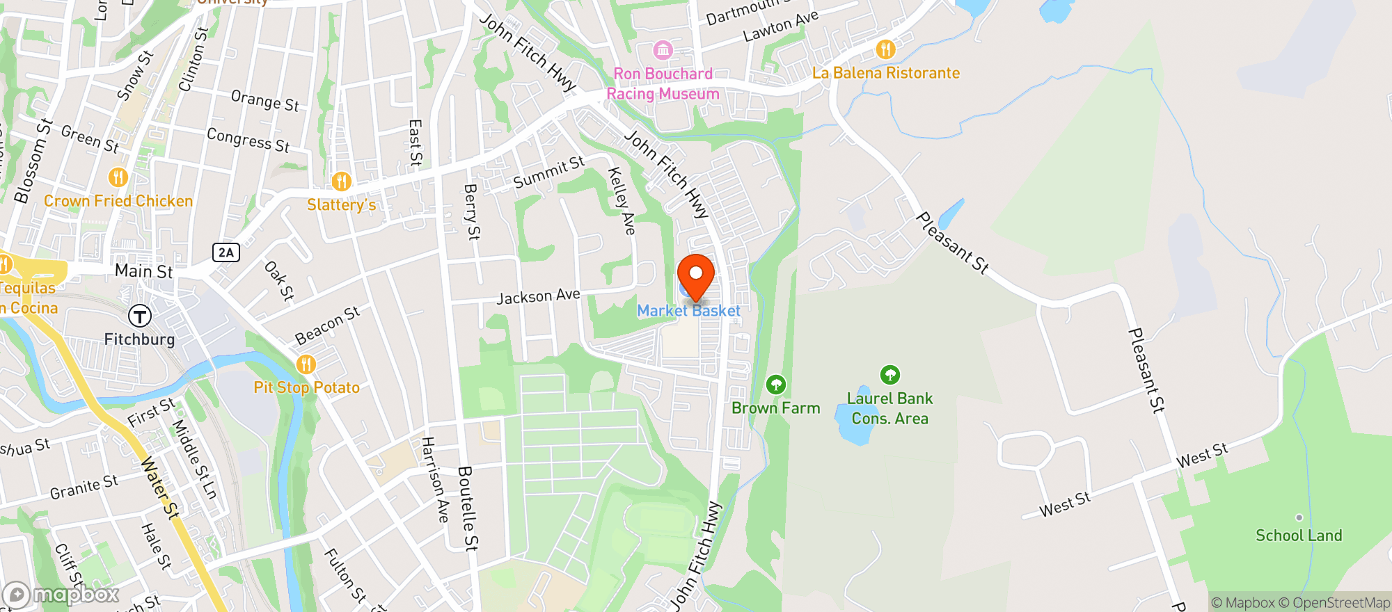 Map showing Wine World (Fitchburg, MA)