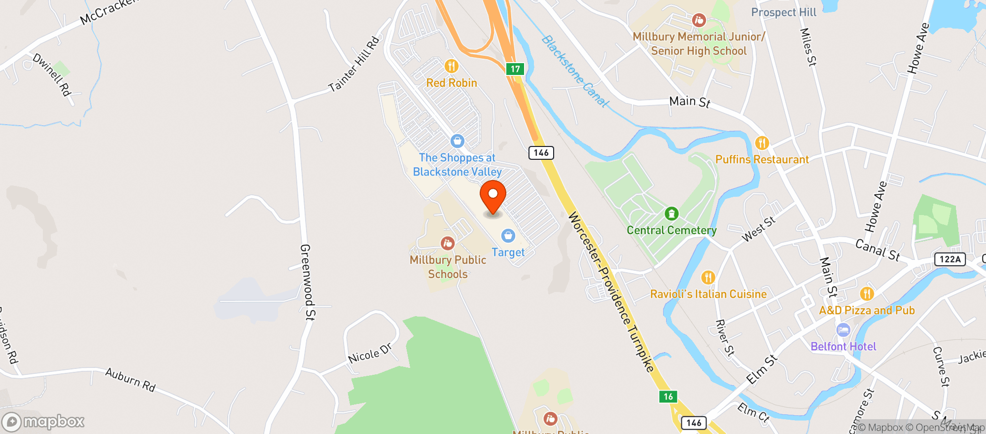 Map showing Target