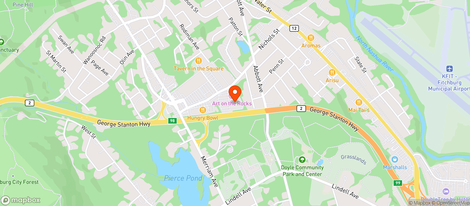 Map showing Hannaford Leominster