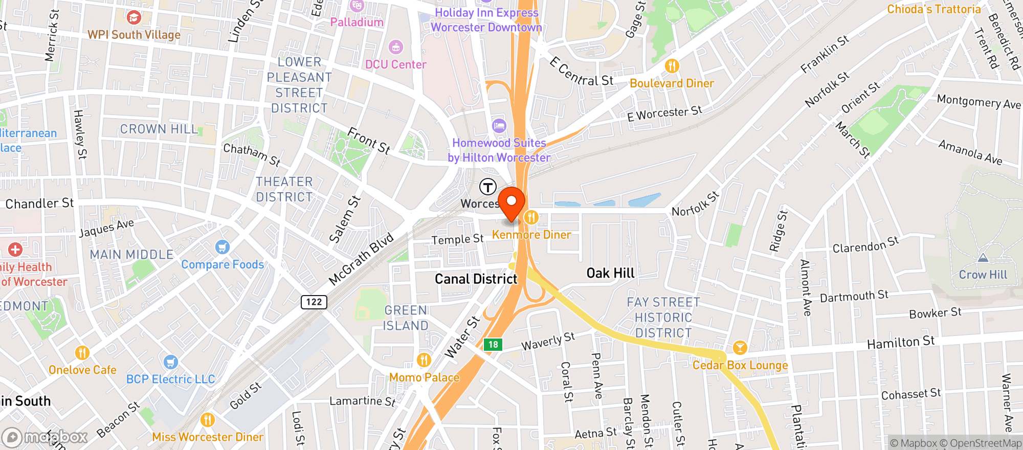 Map showing M B Lounge