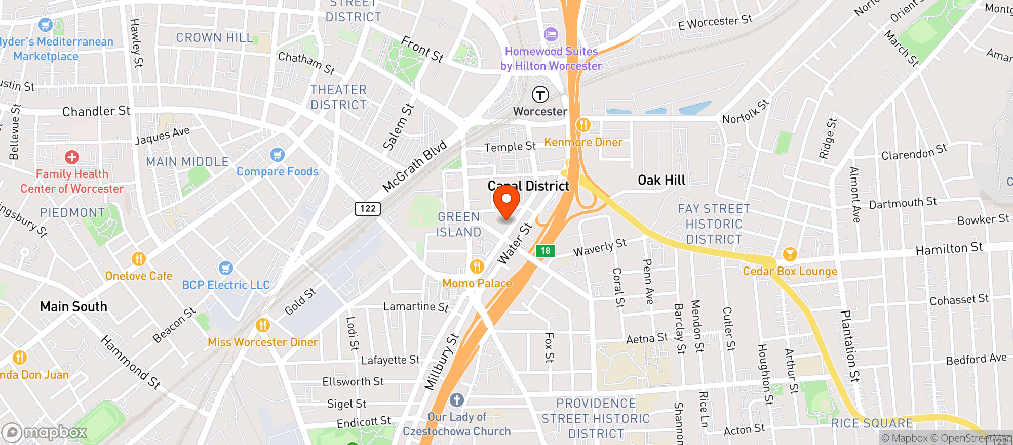 Map showing Tasty Experience Bistro
