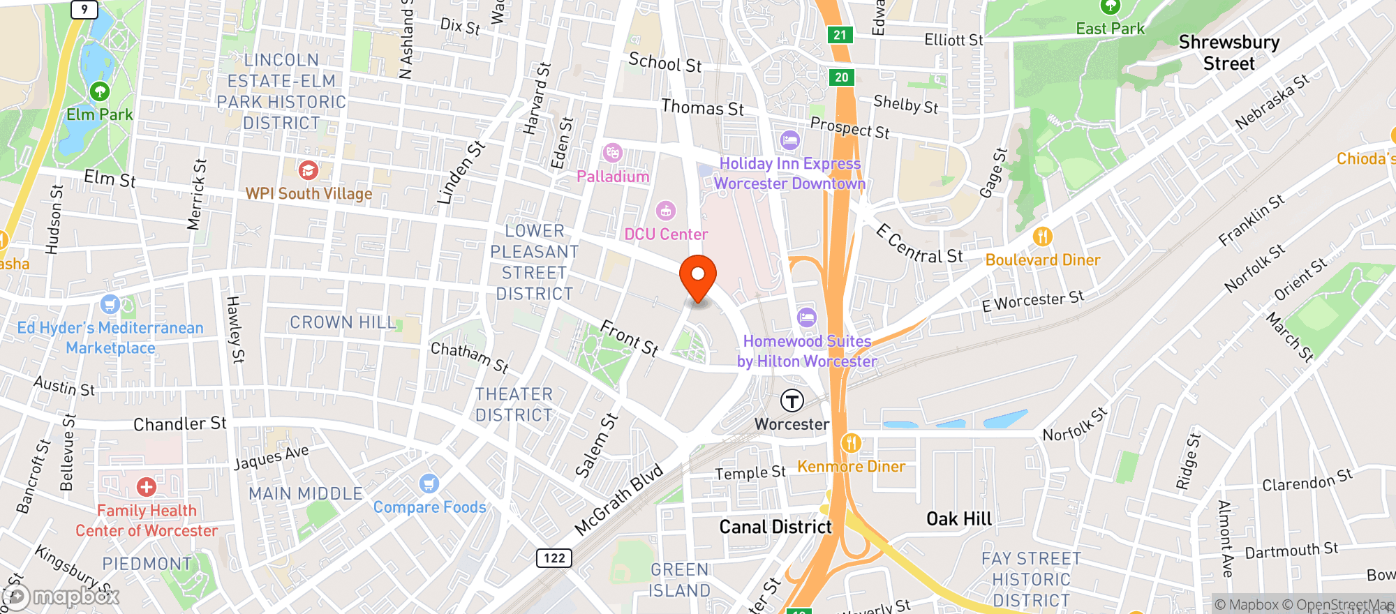 Map showing Ruths Chris Steak House #7373