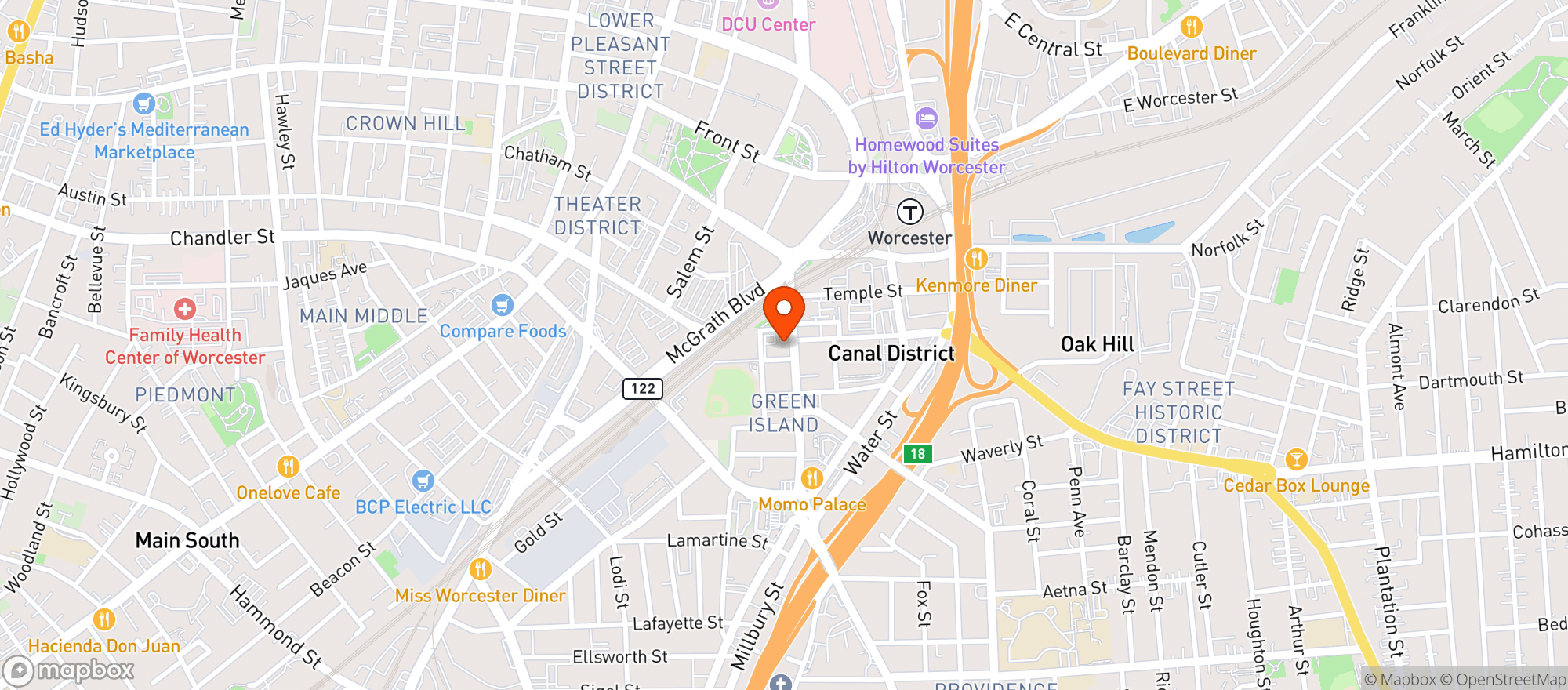 Map showing Shannons Irish Ale House