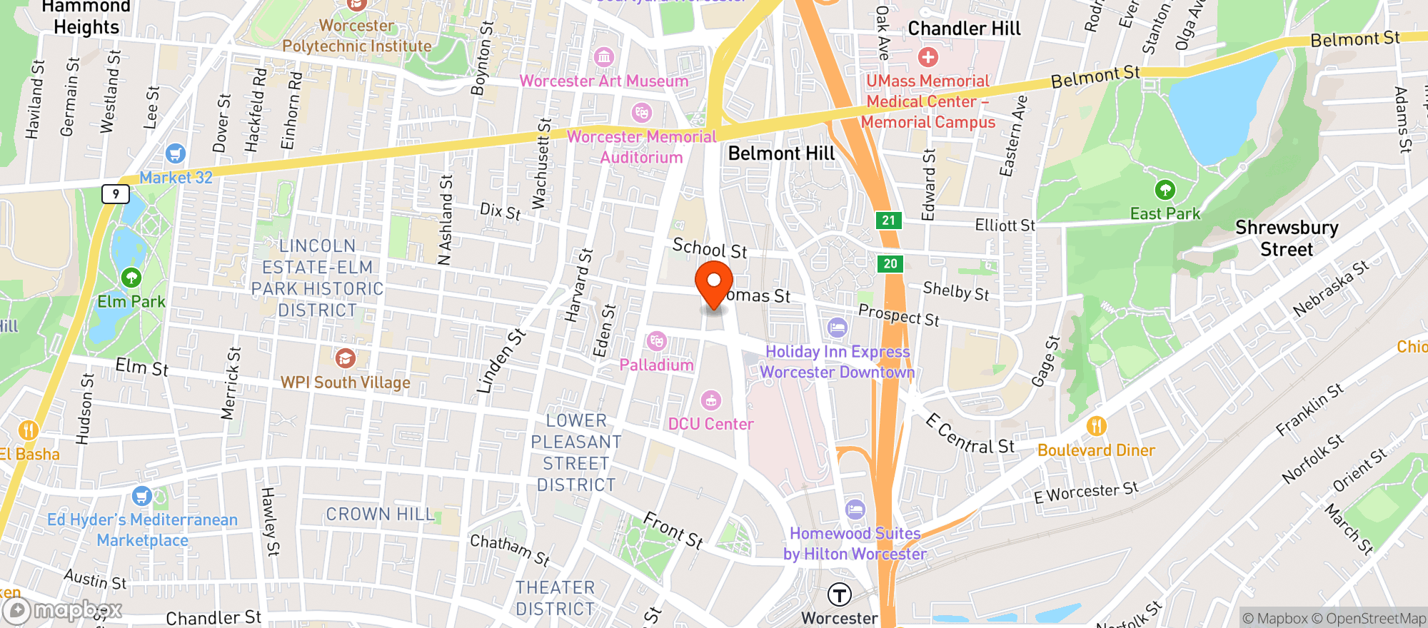 Map showing Uno Chicago Grill #2204