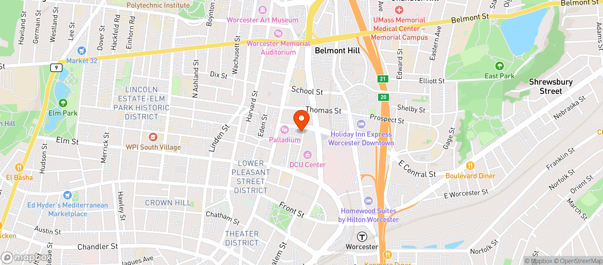 Map showing Off The Rails