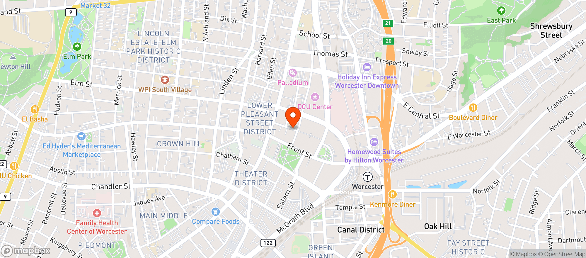 Map showing Gateway Wine & Spirits