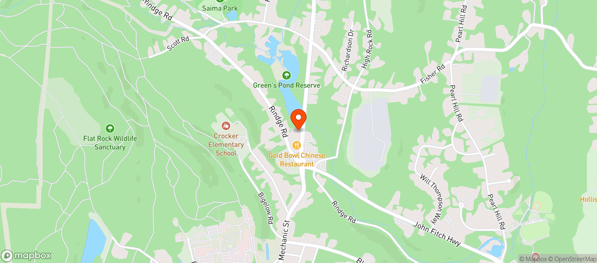 Map showing Gomes Liquors Inc
