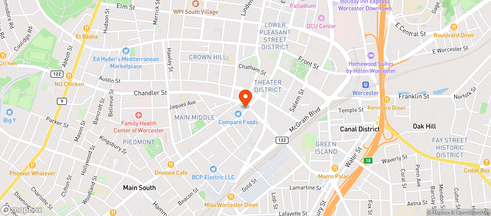Map showing Kirsch Liquors