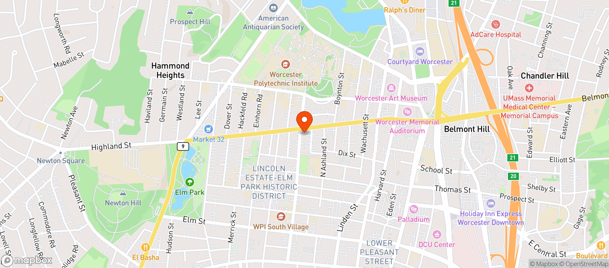Map showing One Stop