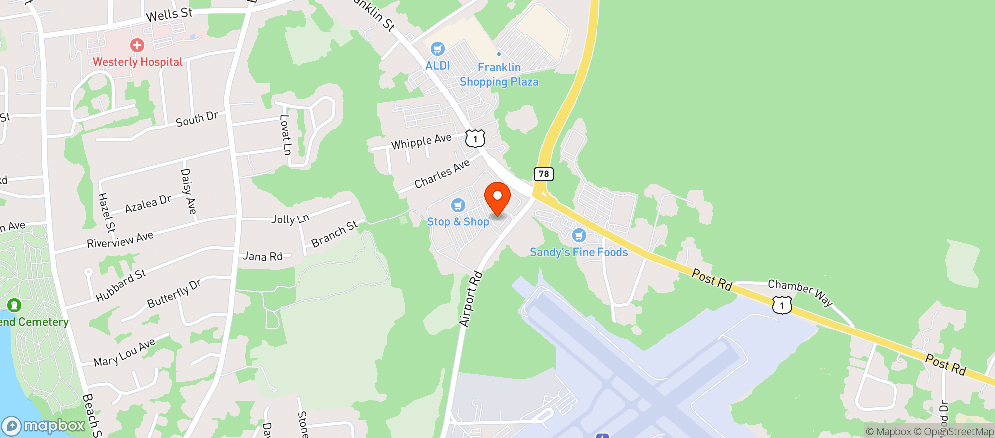Map showing 99 Restaurant & Pub #133