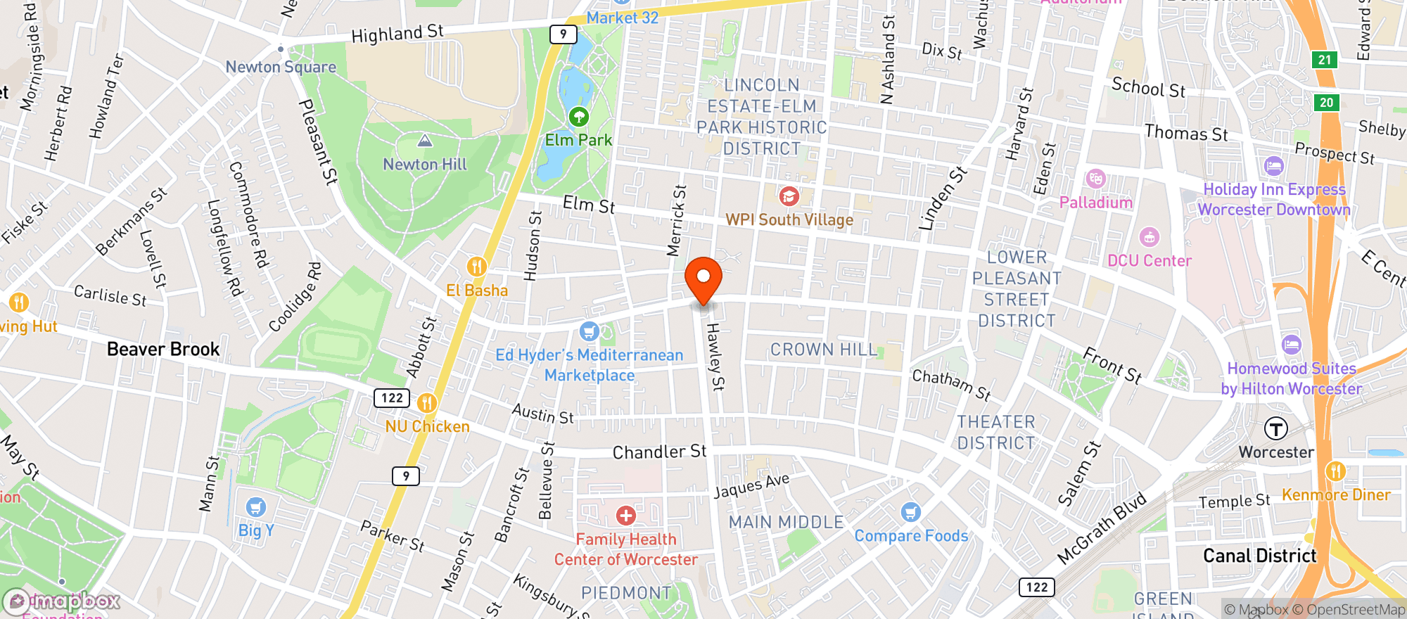 Map showing Santiago Liquors