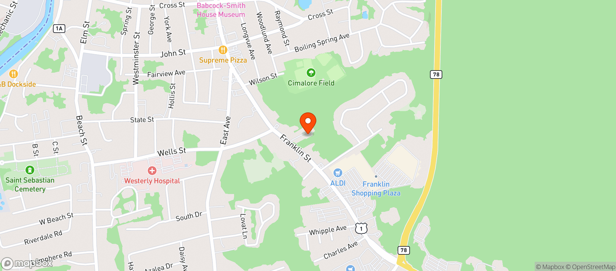 Map showing Guytannos Cafe