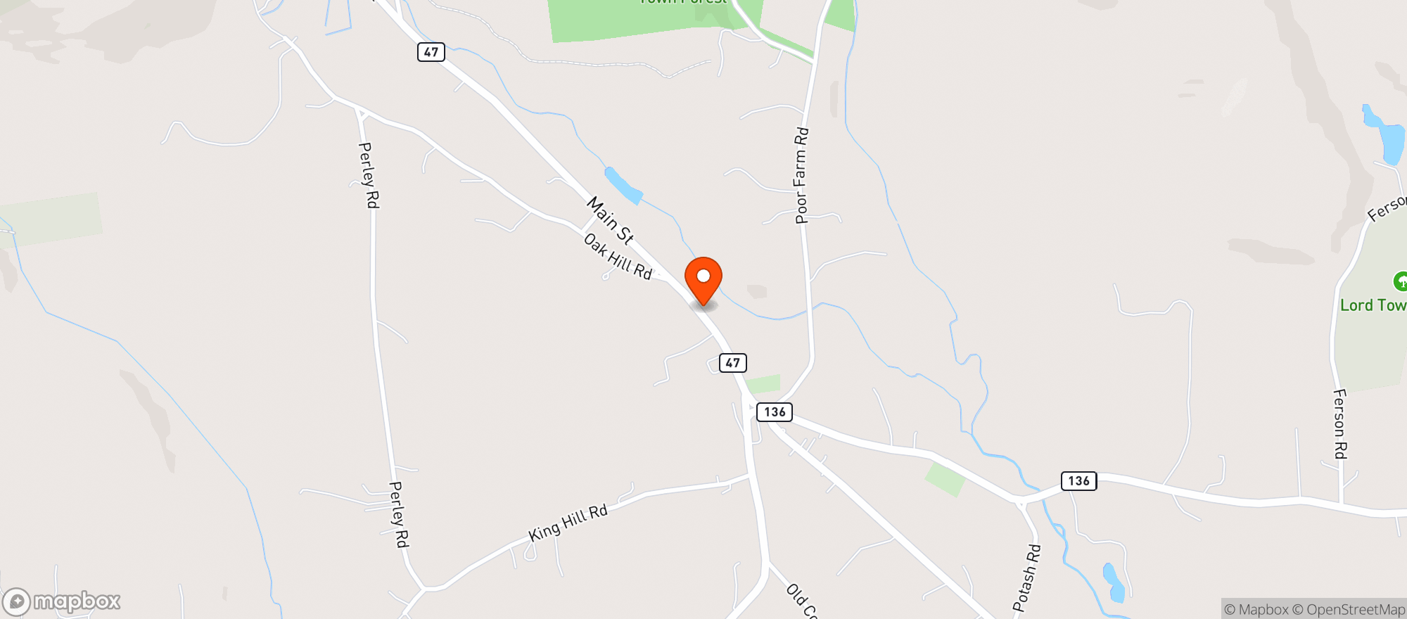 Map showing Francestown Village Store