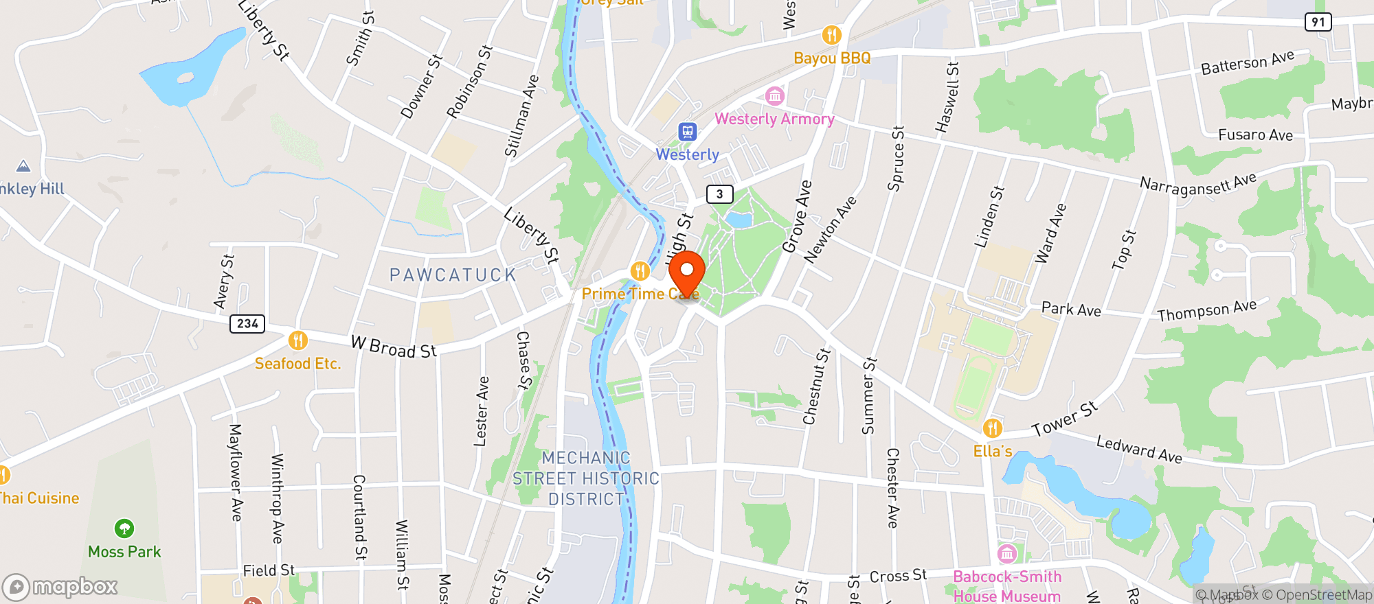 Map showing Pizza Place