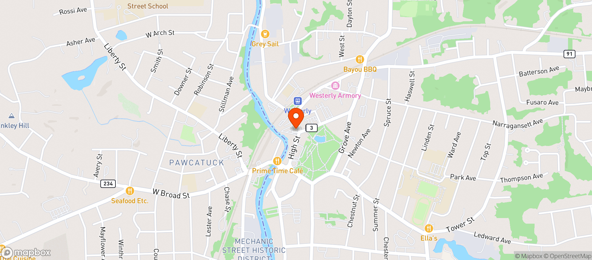 Map showing Amigos