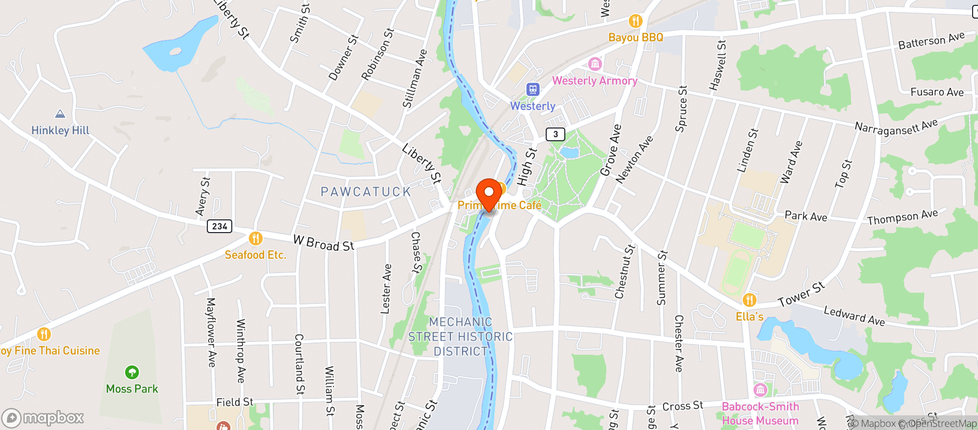 Map showing River Bar