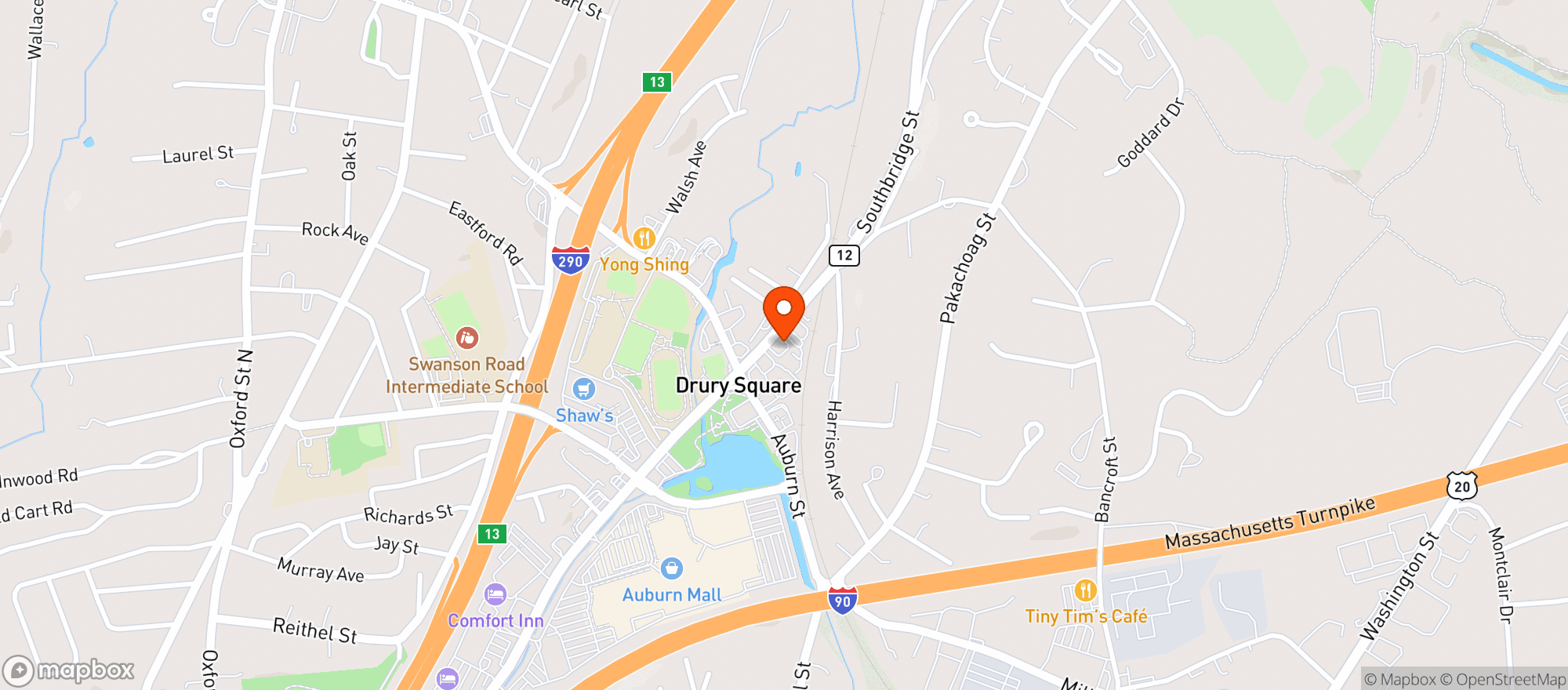 Map showing Xpress Stop