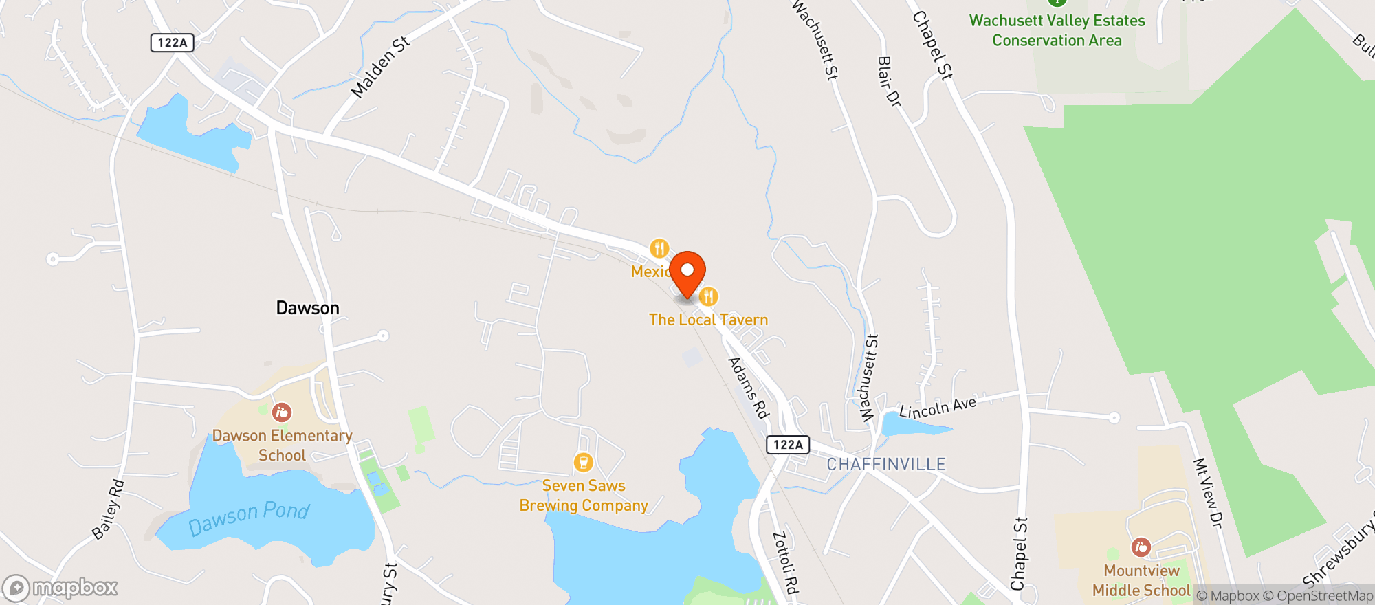 Map showing Holden Discount Liquors