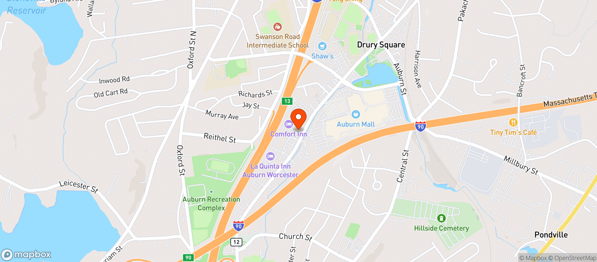 Map showing Vitamin Shoppe - Auburn