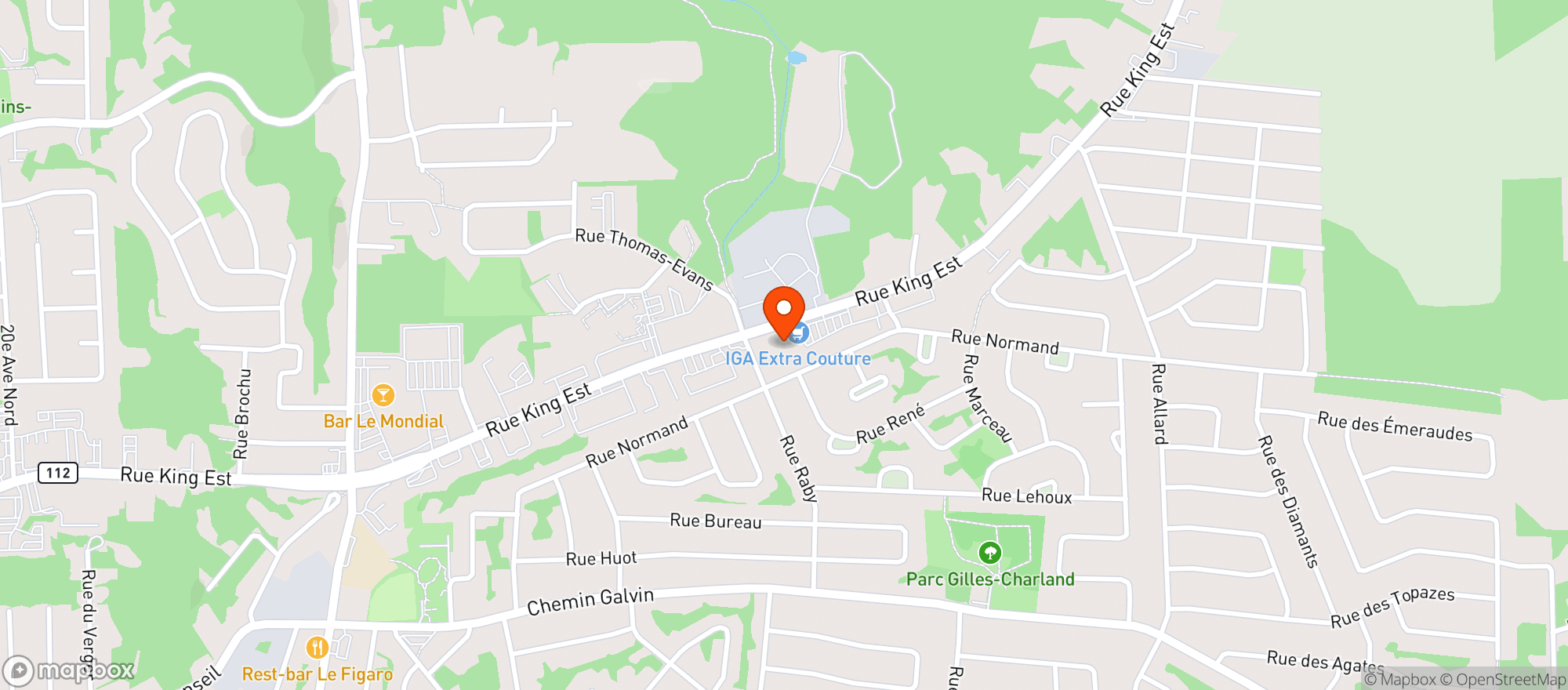 Map showing IGA Extra Affilie #651