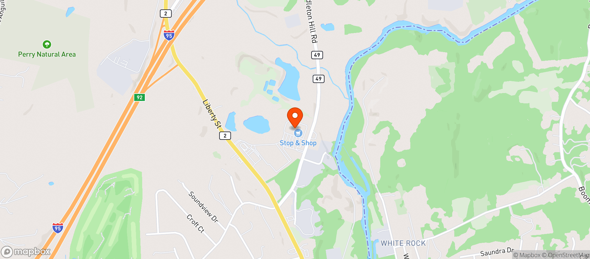 Map showing Stop & Shop - 2607 - Stonington