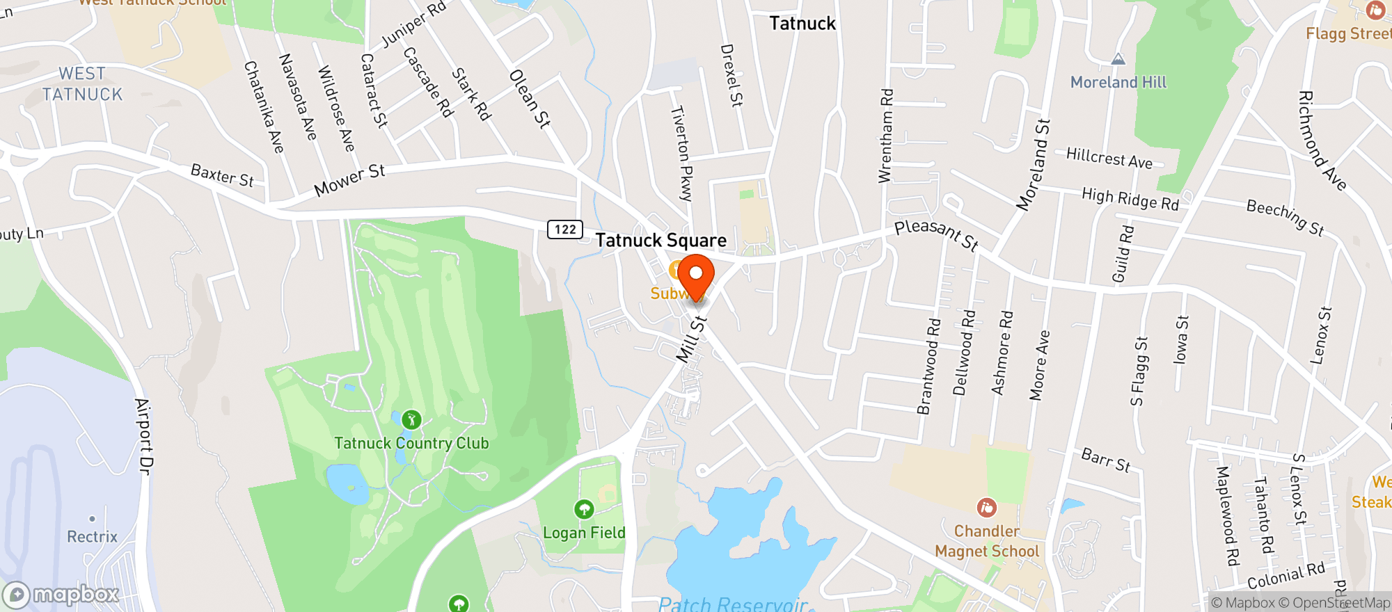 Map showing Corner Store
