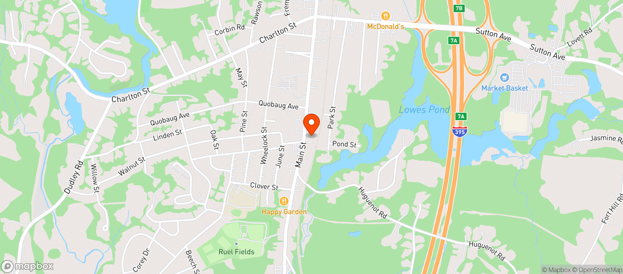 Map showing Hometown Wine & Liquor