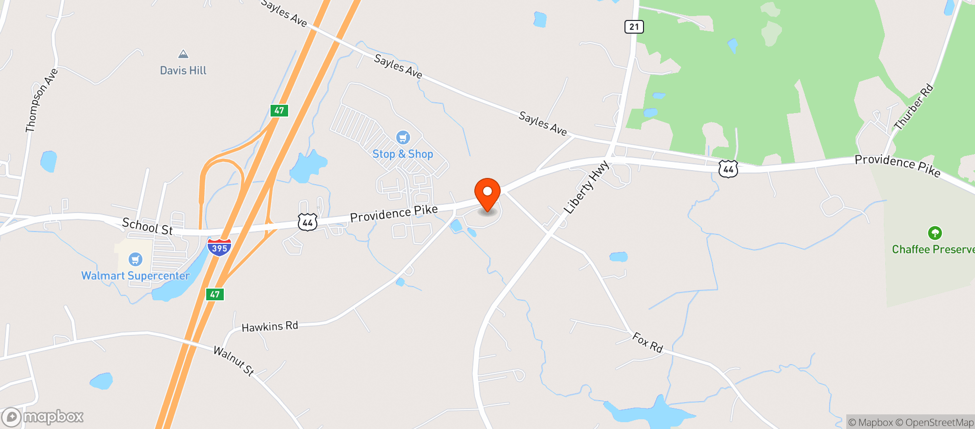 Map showing Big Gary's Discount Liquors