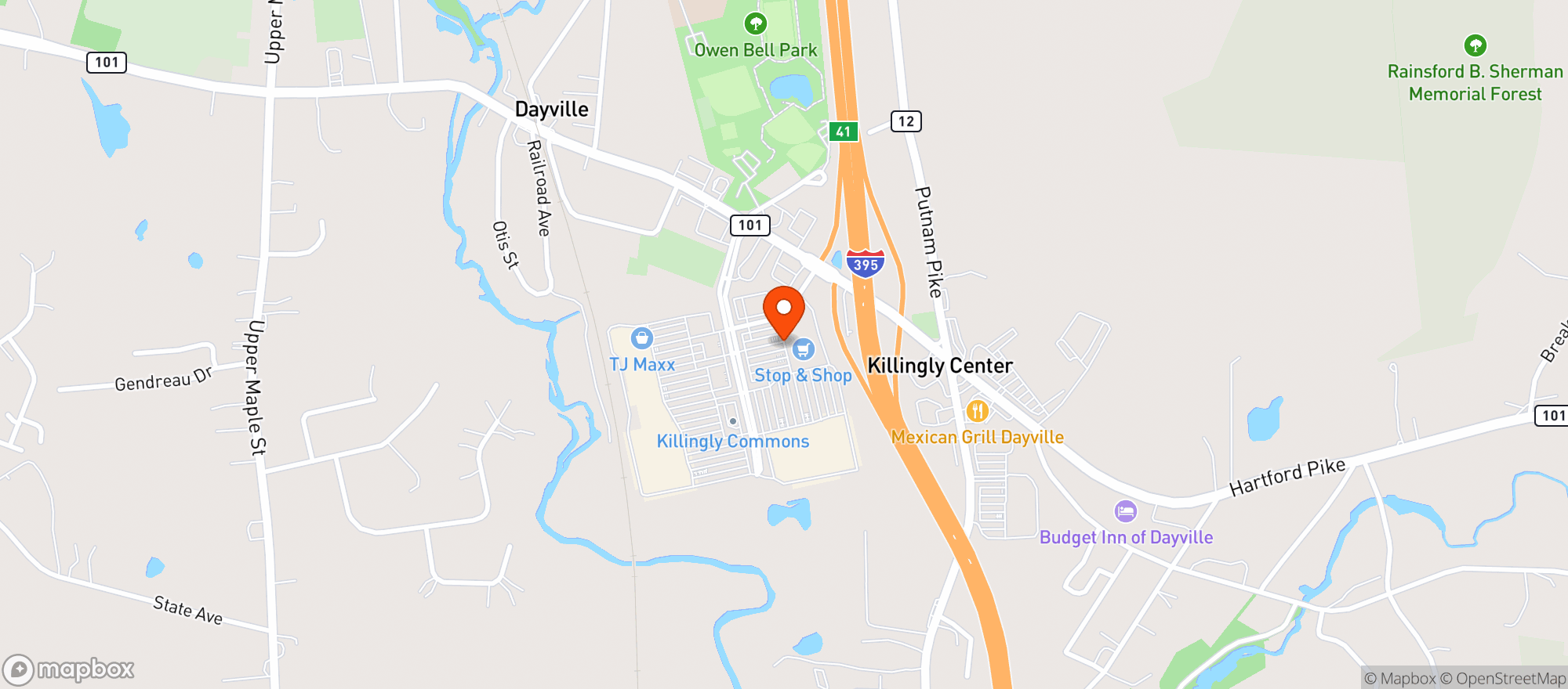Map showing Stop & Shop - 0697 - Killingly
