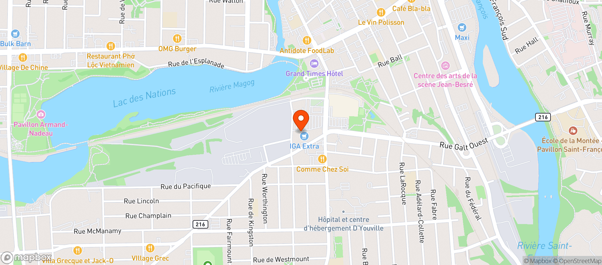 Map showing Biere Depot Vent Du N