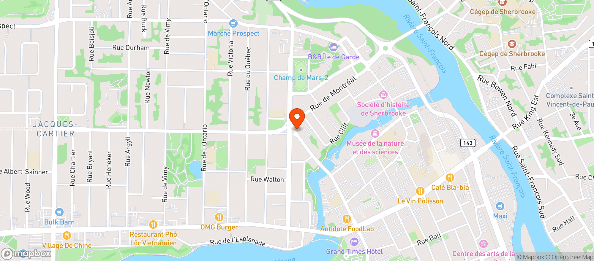 Map showing IGA Affilie #8065