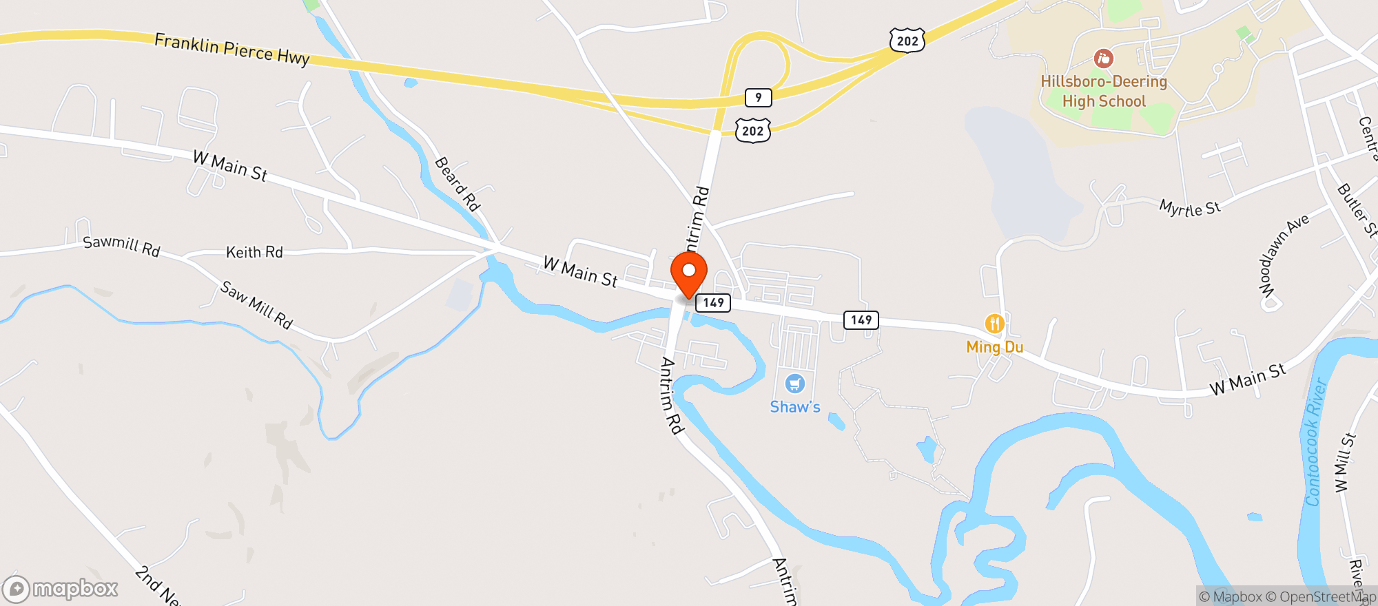 Map showing Shaws - 04514 - Hillsborough