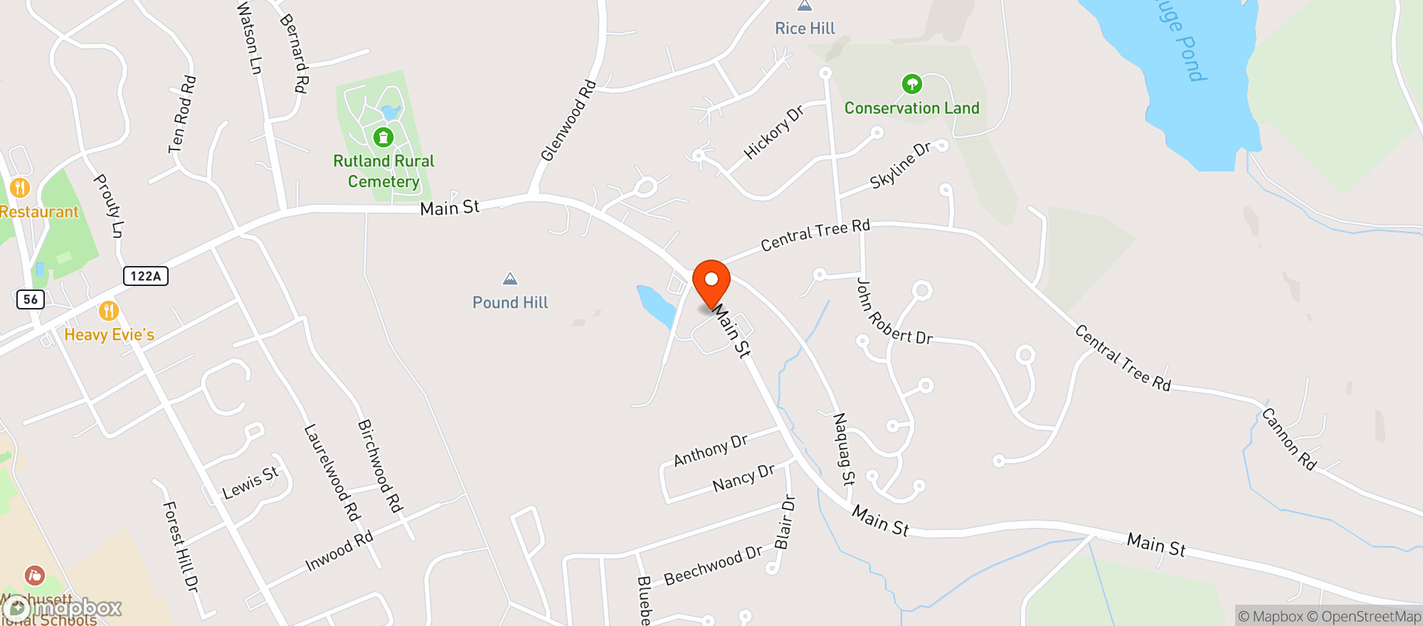 Map showing Main Street Discount Rutland