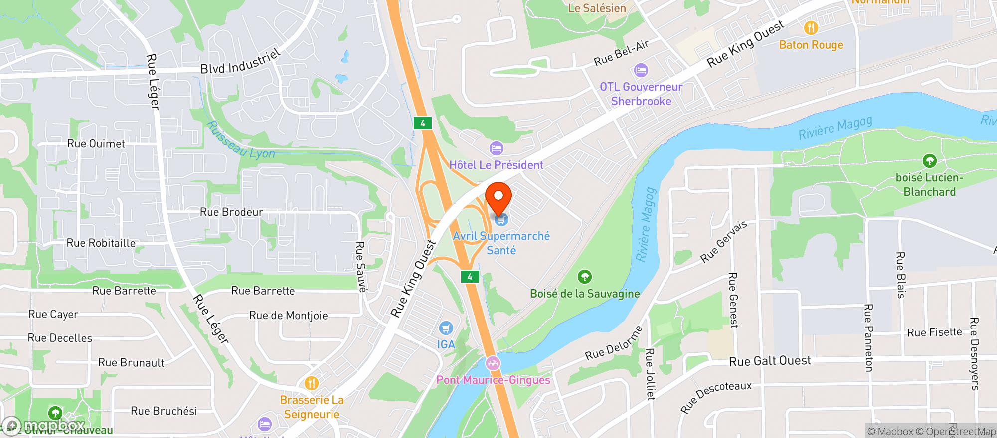 Map showing 9354-0466 Quebec Inc