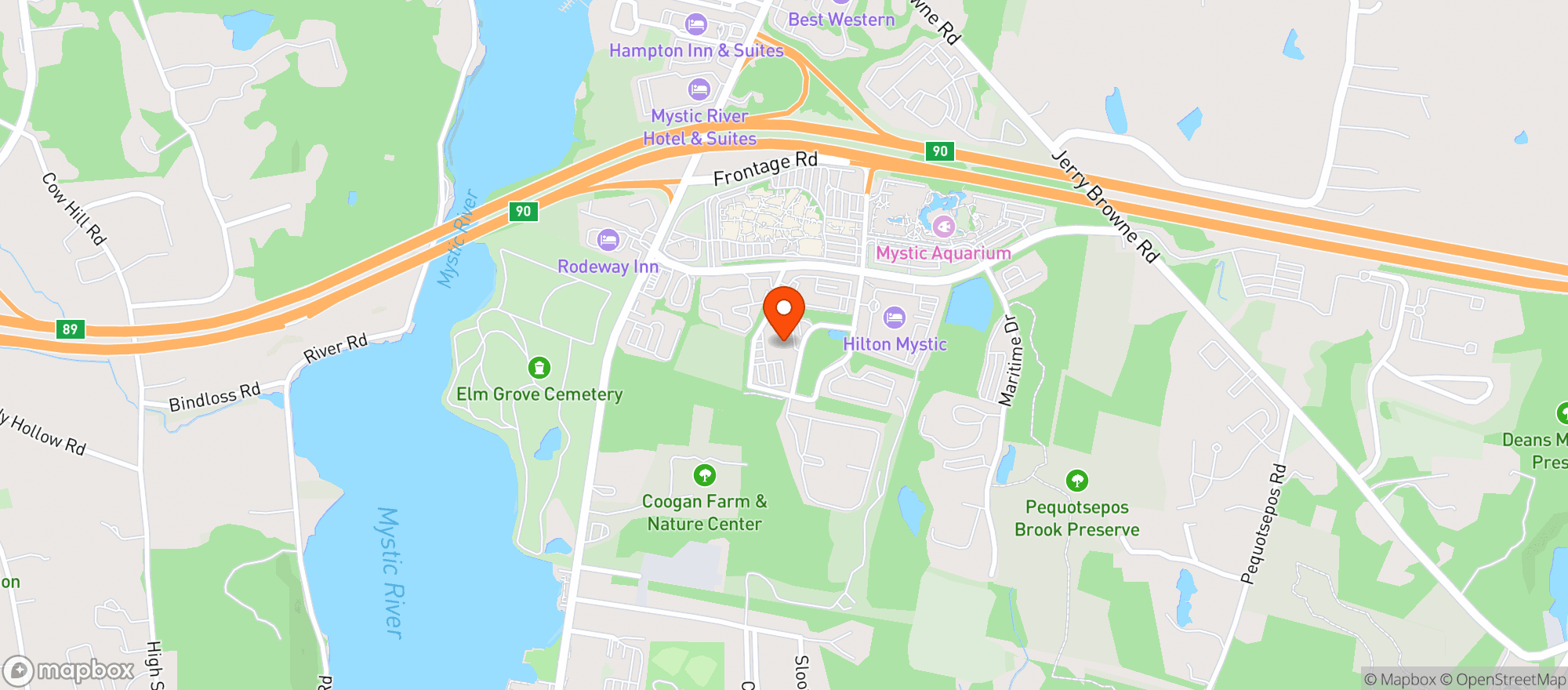 Map showing Cask n Keg