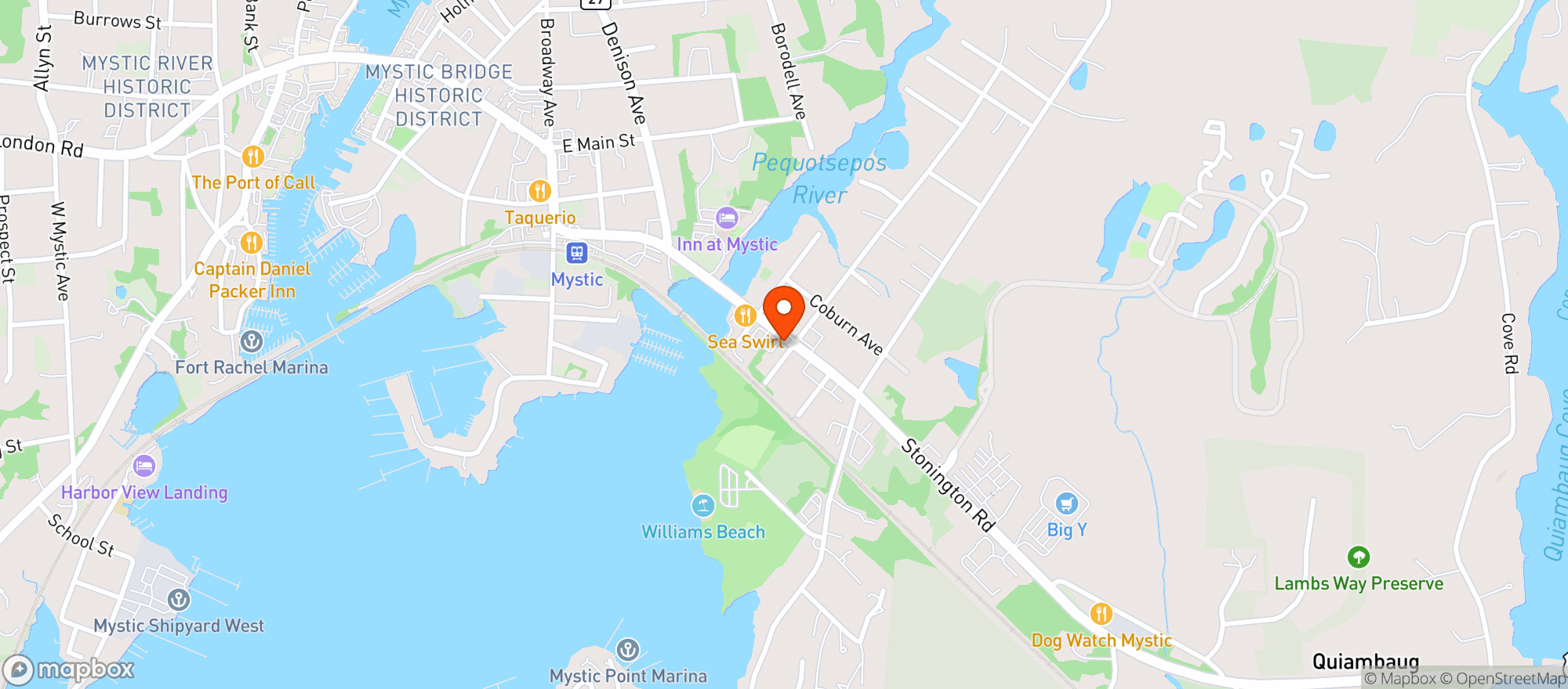 Map showing Windjammer Wine & Spirits
