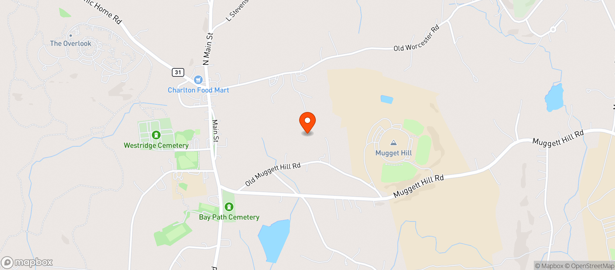 Map showing Charlton Food Mart