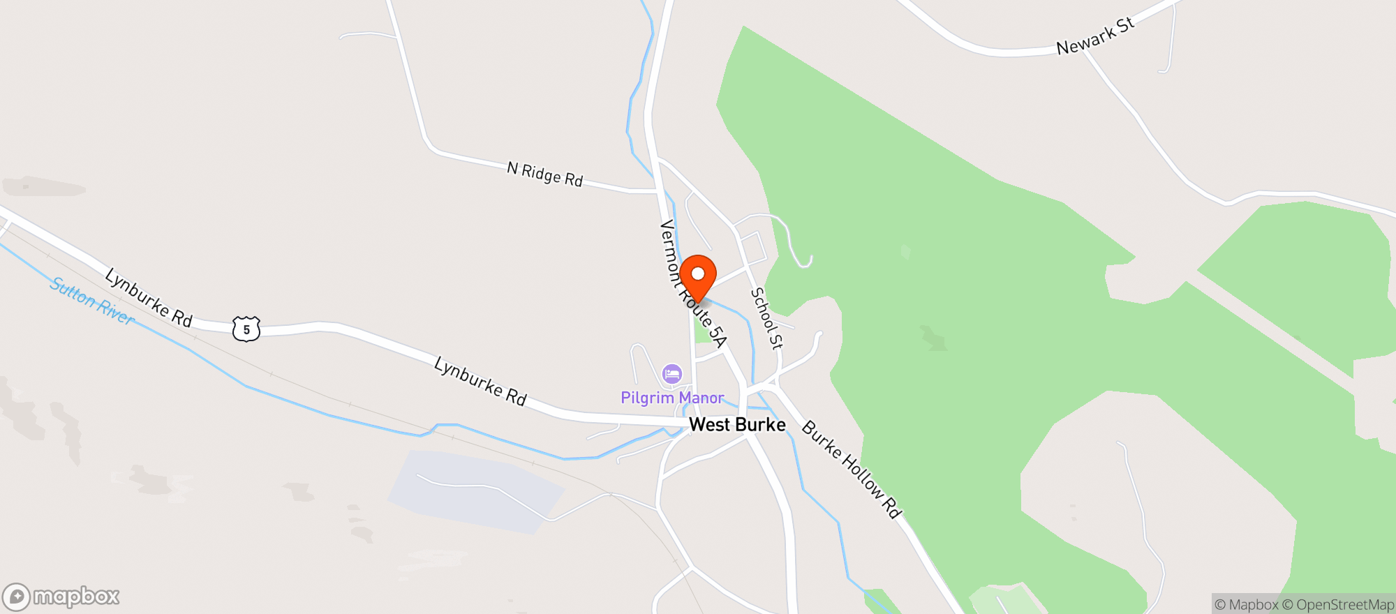 Map showing Aldrichs General Store